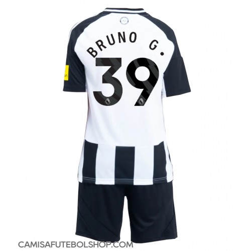 Camisa de time de futebol Newcastle United Bruno Guimaraes #39 Replicas 1º Equipamento Infantil 2024-25 Manga Curta (+ Calças curtas)